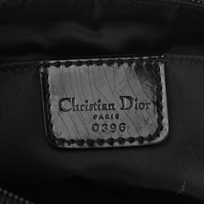 Christian Dior Satin Embroidered Koi Saddle Bag Black 5 of 9