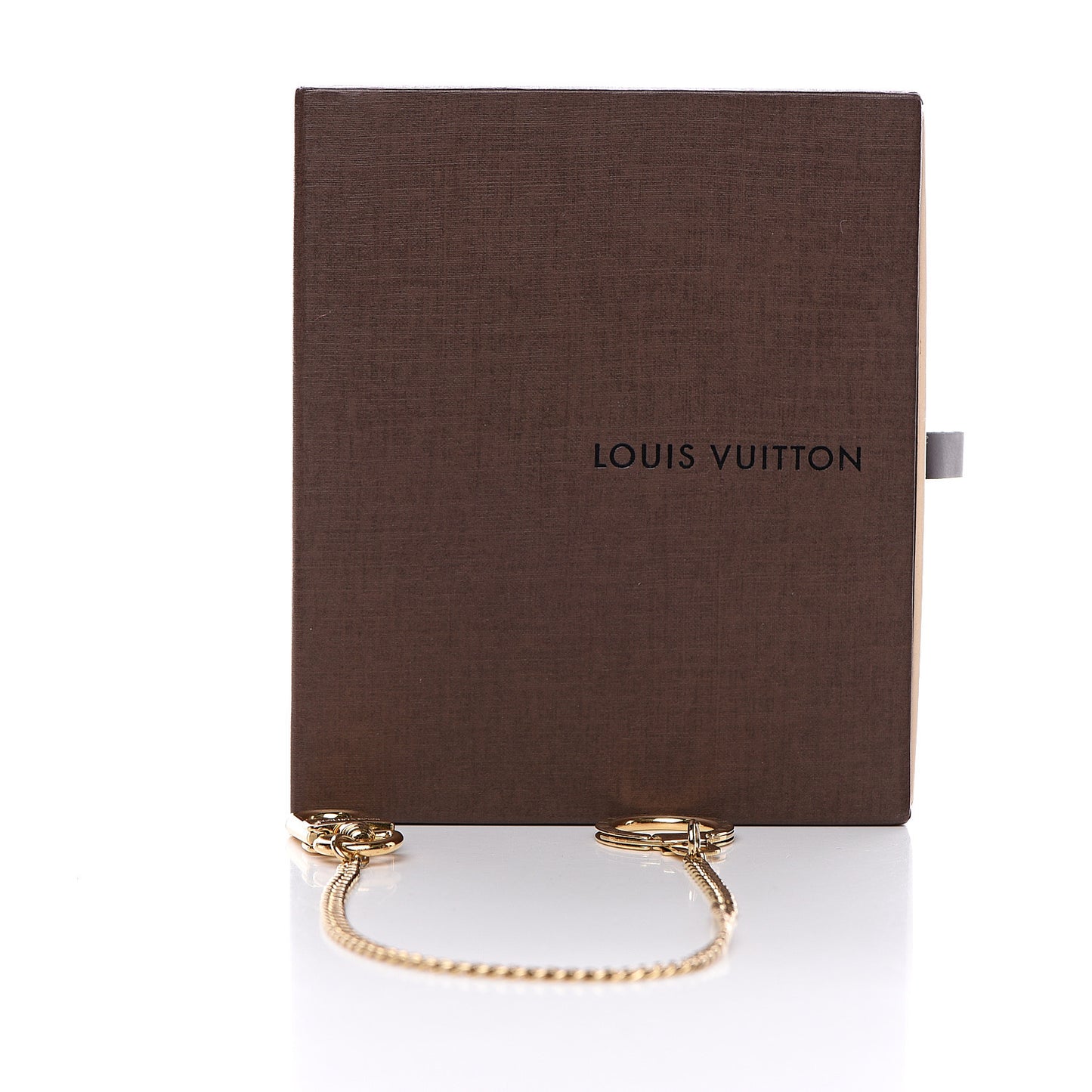 Metal Pochette Extender Key Ring Chain Gold