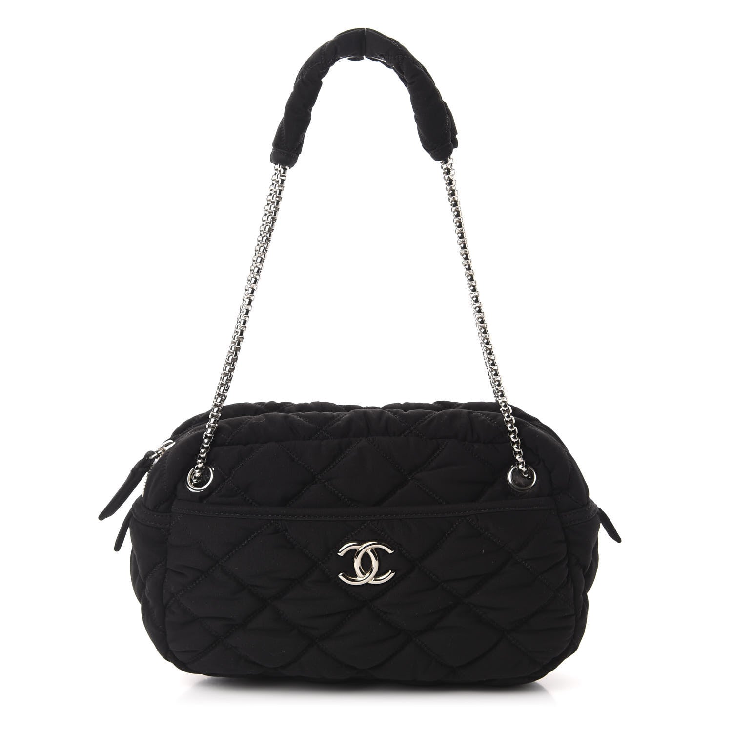 Chanel Nylon Bubble Quilt Shoulder Bag Black 1 of 10