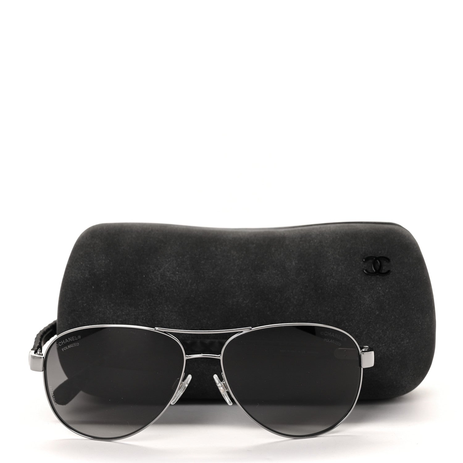 Chanel Aviator Polarized Sunglasses 4204-Q Black 7 of 7