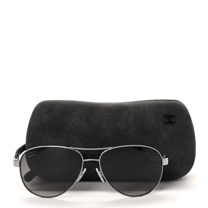 Chanel Aviator Polarized Sunglasses 4204-Q Black 7 of 7