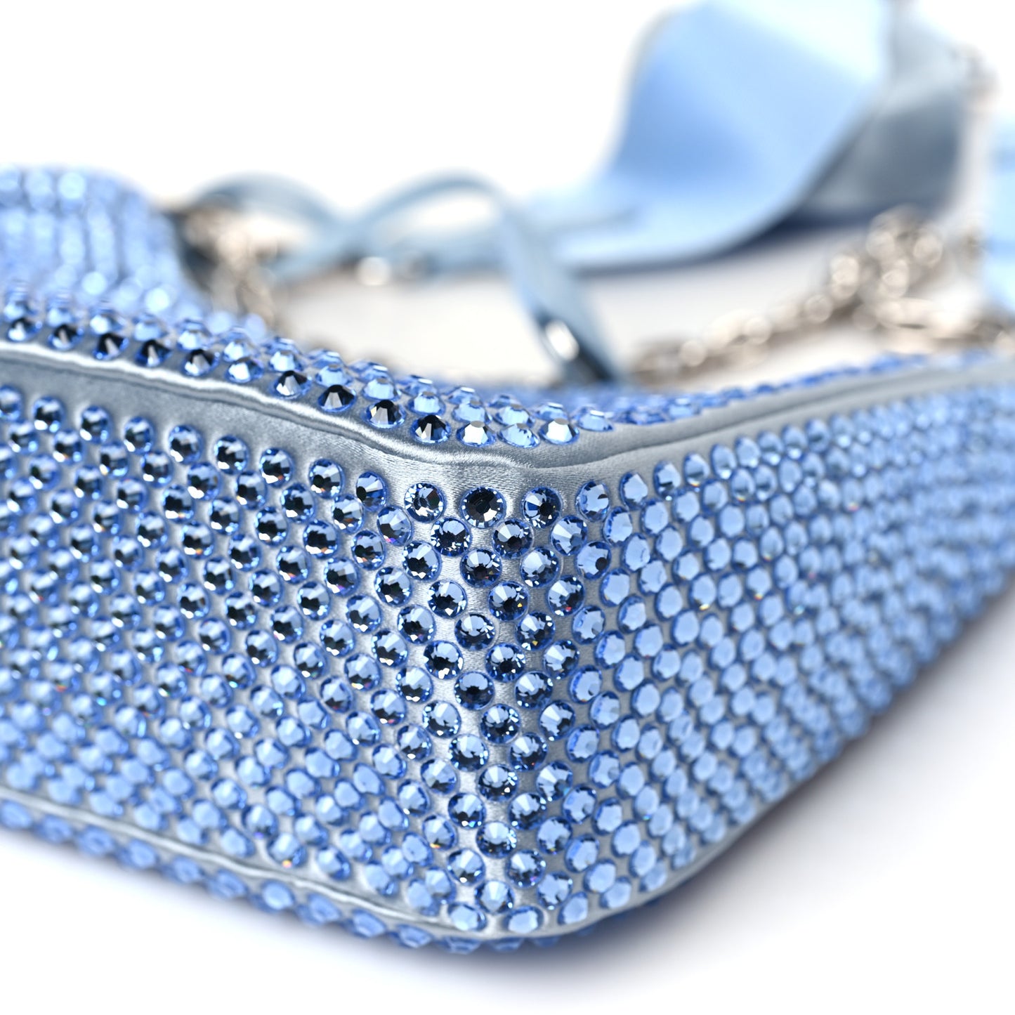 Satin Crystal Re-Edition 2005 Shoulder Bag Celeste