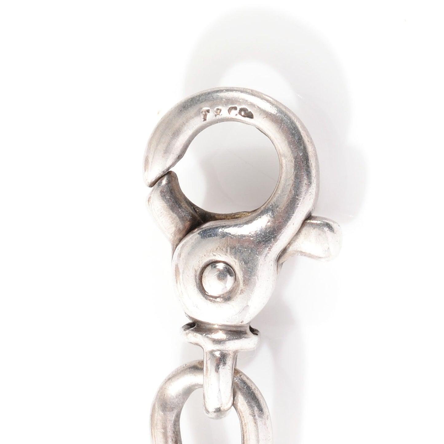Sterling Silver 18K Yellow Gold Heart Padlock Links Bracelet