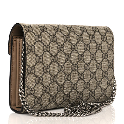 Gucci GG Supreme Monogram Mini Dionysus Chain Wallet Beige Taupe 3 of 12
