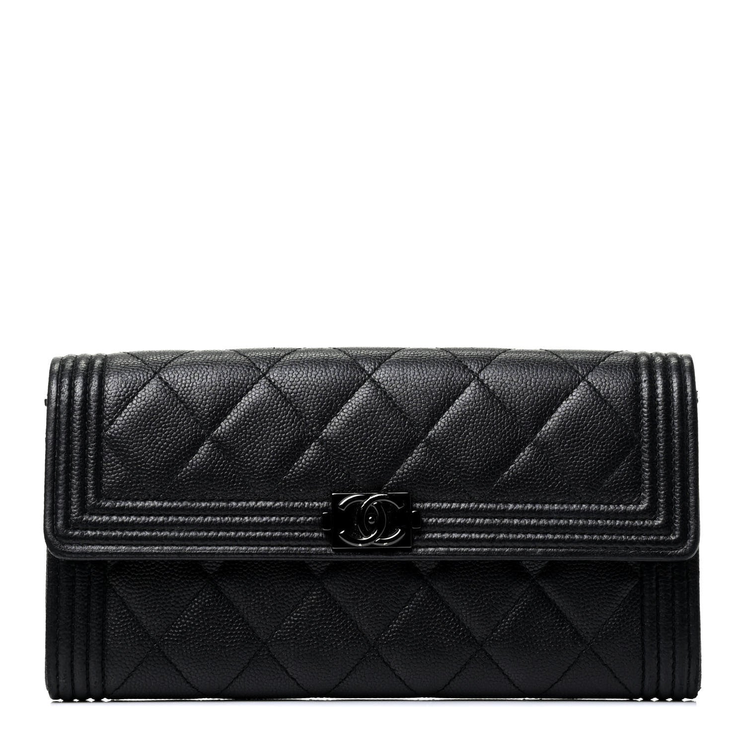 Chanel Caviar Quilted Boy Flap Wallet So Black 1 of 4