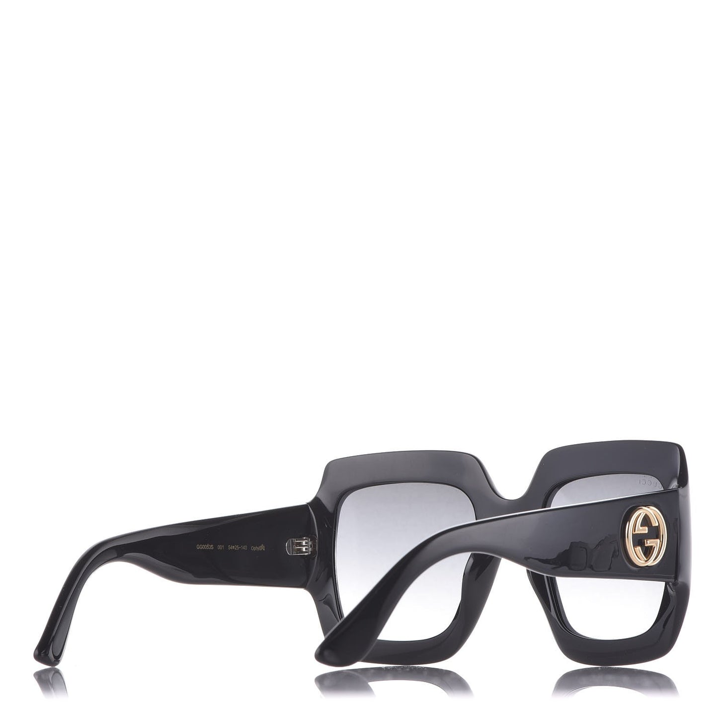 Acetate Square Frame Sunglasses GG0053S Black
