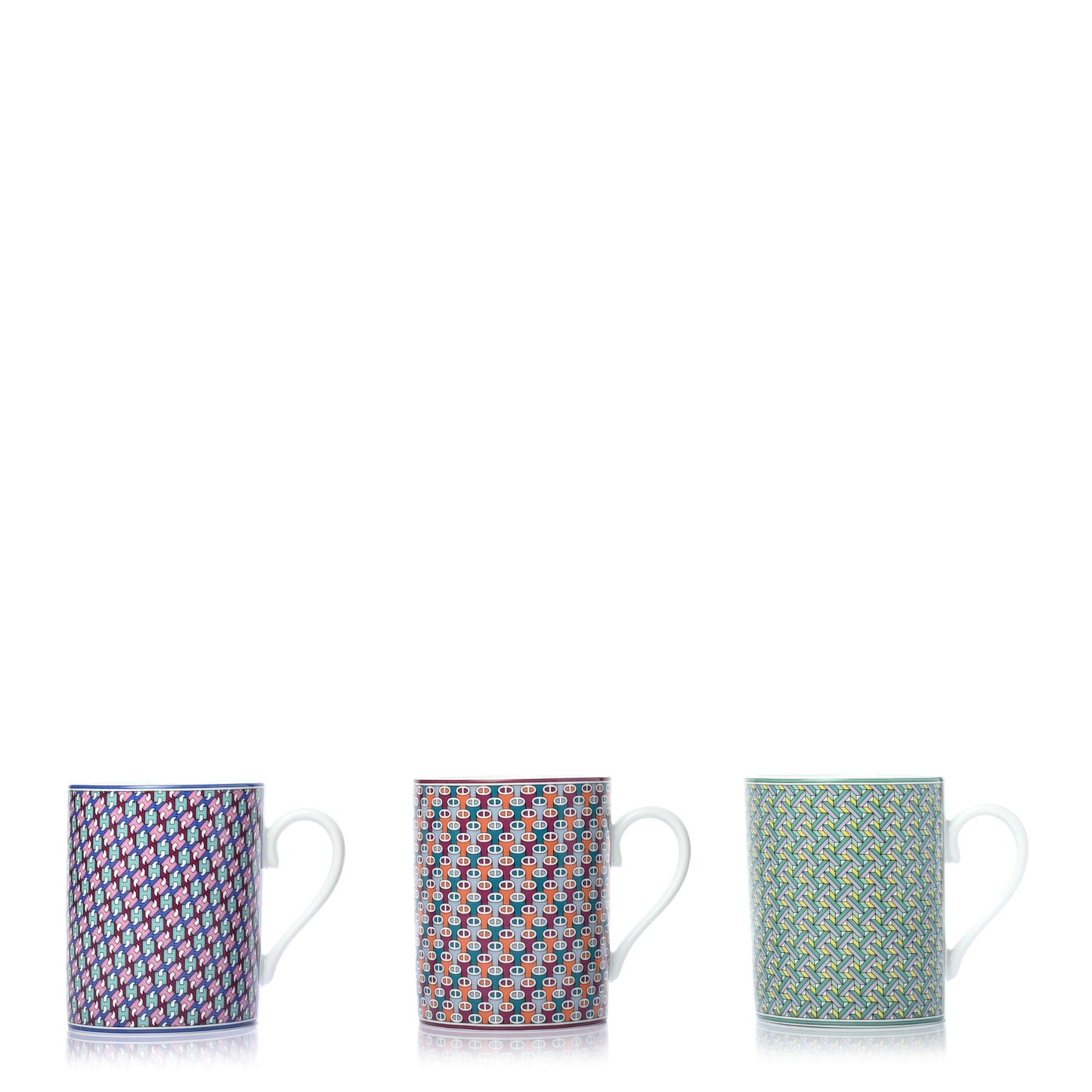Porcelain Tie Set Mug Set of 3