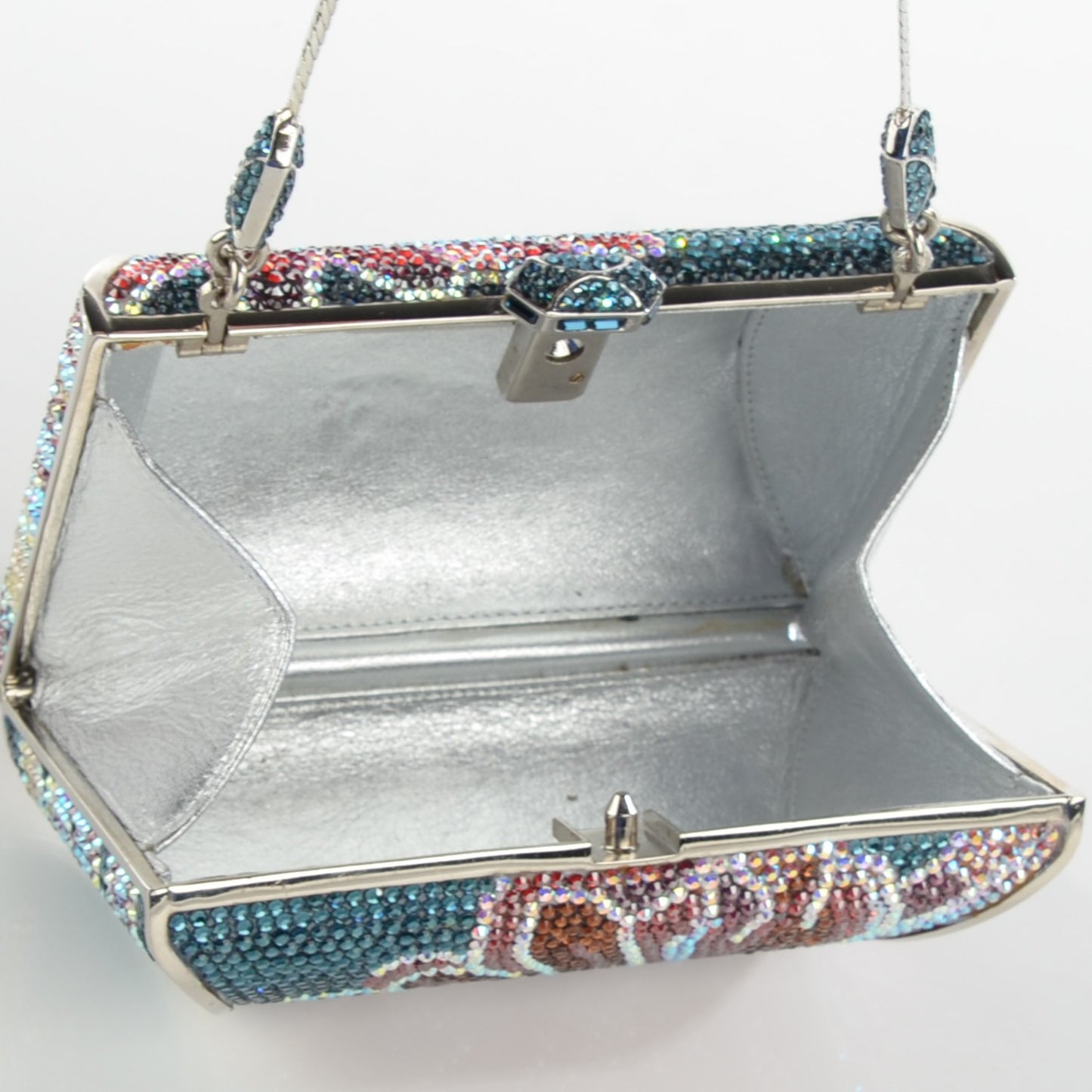 Swarovski Crystal Flower Minaudiere Clutch