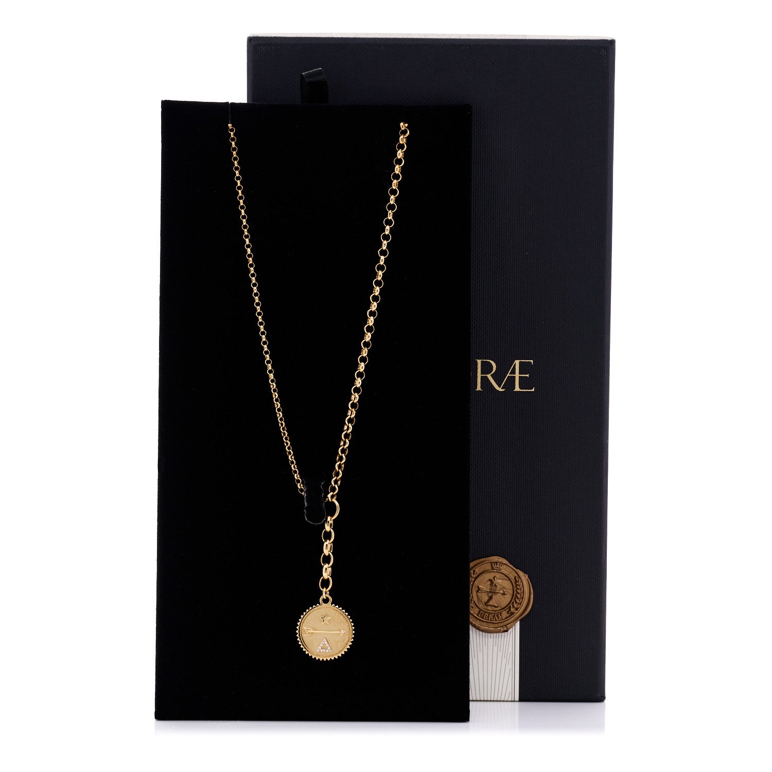 Foundrae 18K Yellow Gold Diamond Medium Dream Medallion Mixed Belcher Extension Chain Necklace 7 of 7