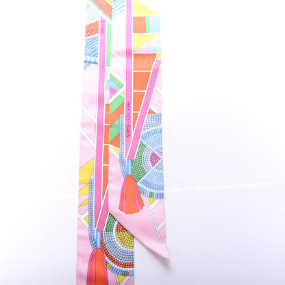 Hermes Silk L'Art Indien Des Plaines Twilly 2 of 4