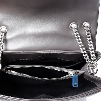 Saint Laurent Calfskin Y Quilted Monogram Small Loulou Chain Satchel Earth 4 of 11