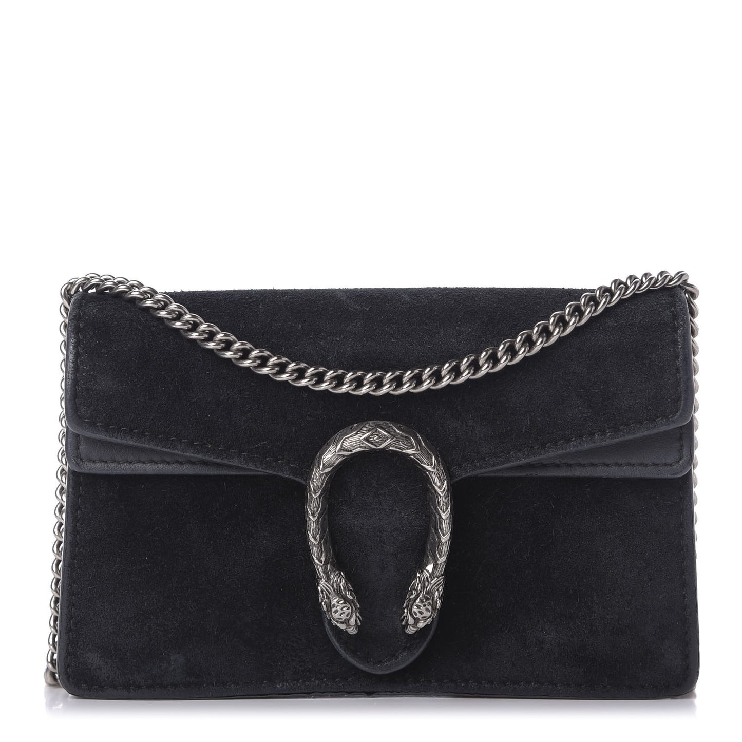 Suede Super Mini Dionysus Shoulder Bag Black