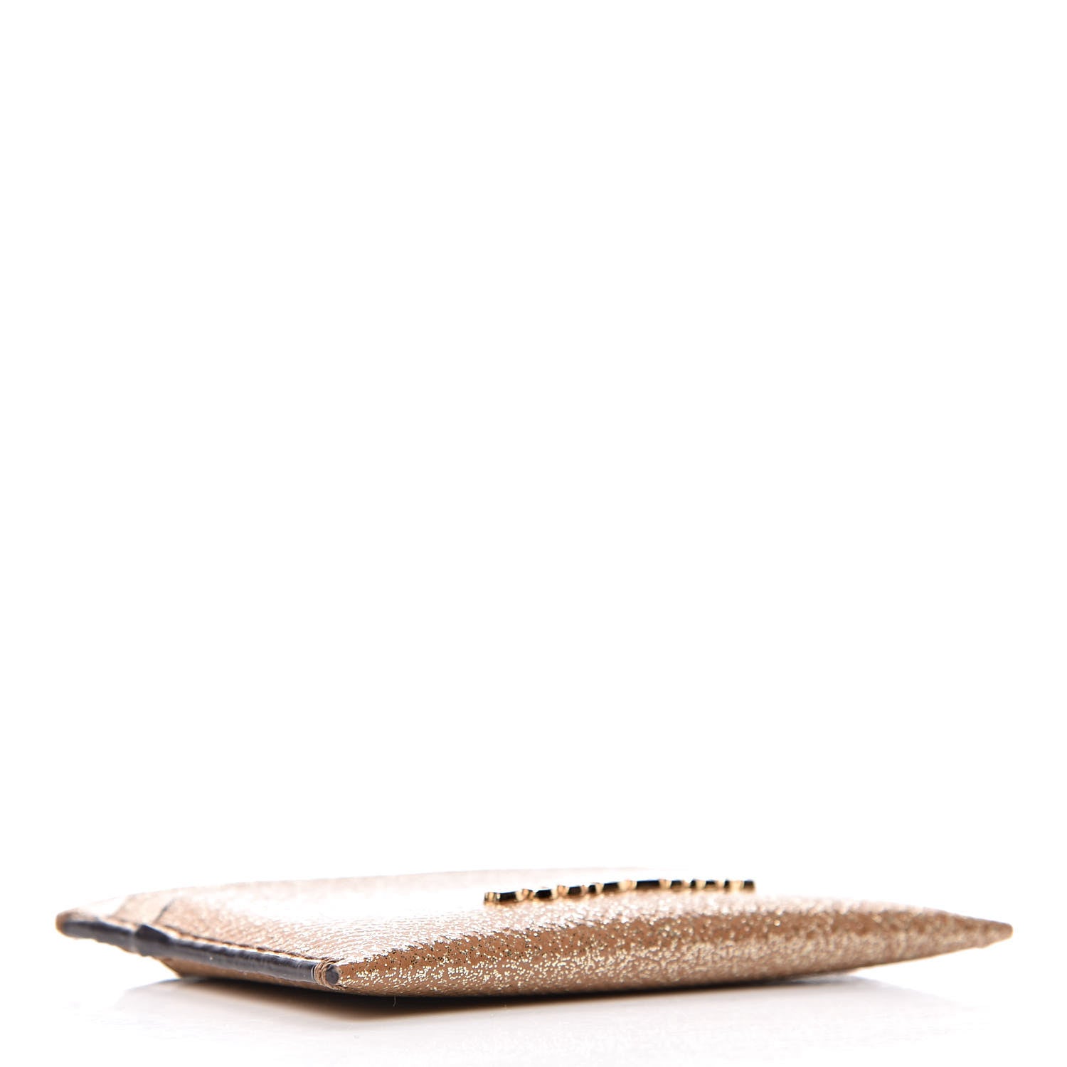 Burberry Patent Glitter Card Holder Gold 4 of 7