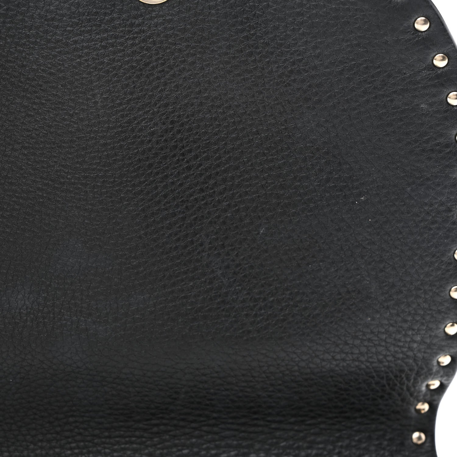 Valentino Garavani Grained Calfskin Rockstud Saddle Bag Black 11 of 12