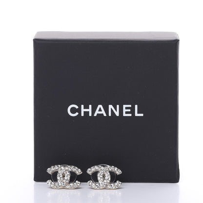 Chanel Crystal CC First Class Stud Earrings Gold 5 of 5