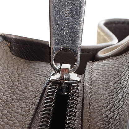 Celine Drummed Calfskin Suede Medium Trapeze Taupe 8 of 9