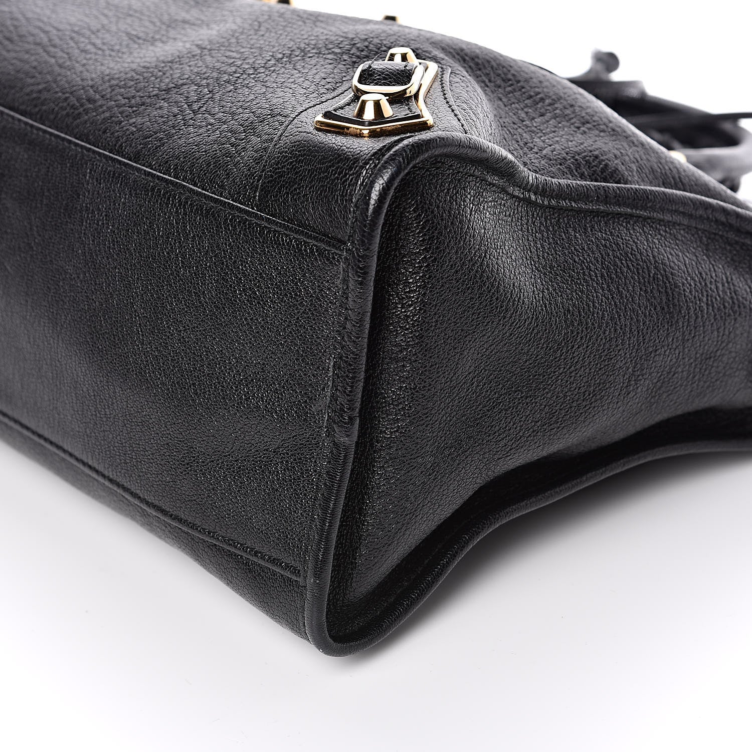 Balenciaga Chevre Gold Metallic Edge Hardware City Black 9 of 11