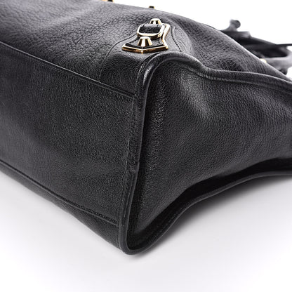 Balenciaga Chevre Gold Metallic Edge Hardware City Black 9 of 11