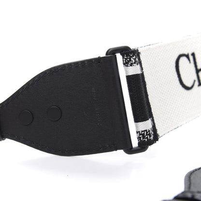 Christian Dior Canvas Embroidered Shoulder Strap Black Ultramatte 4 of 4