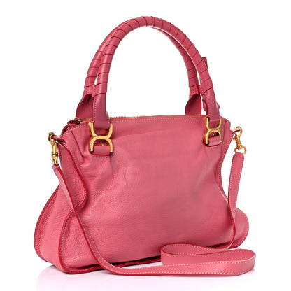Chloe Calfskin Small Marcie Satchel Coral Pop 3 of 20