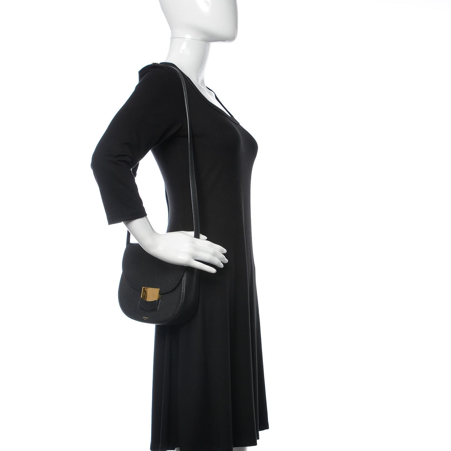 Baby Grained Calfskin Small Trotteur Black