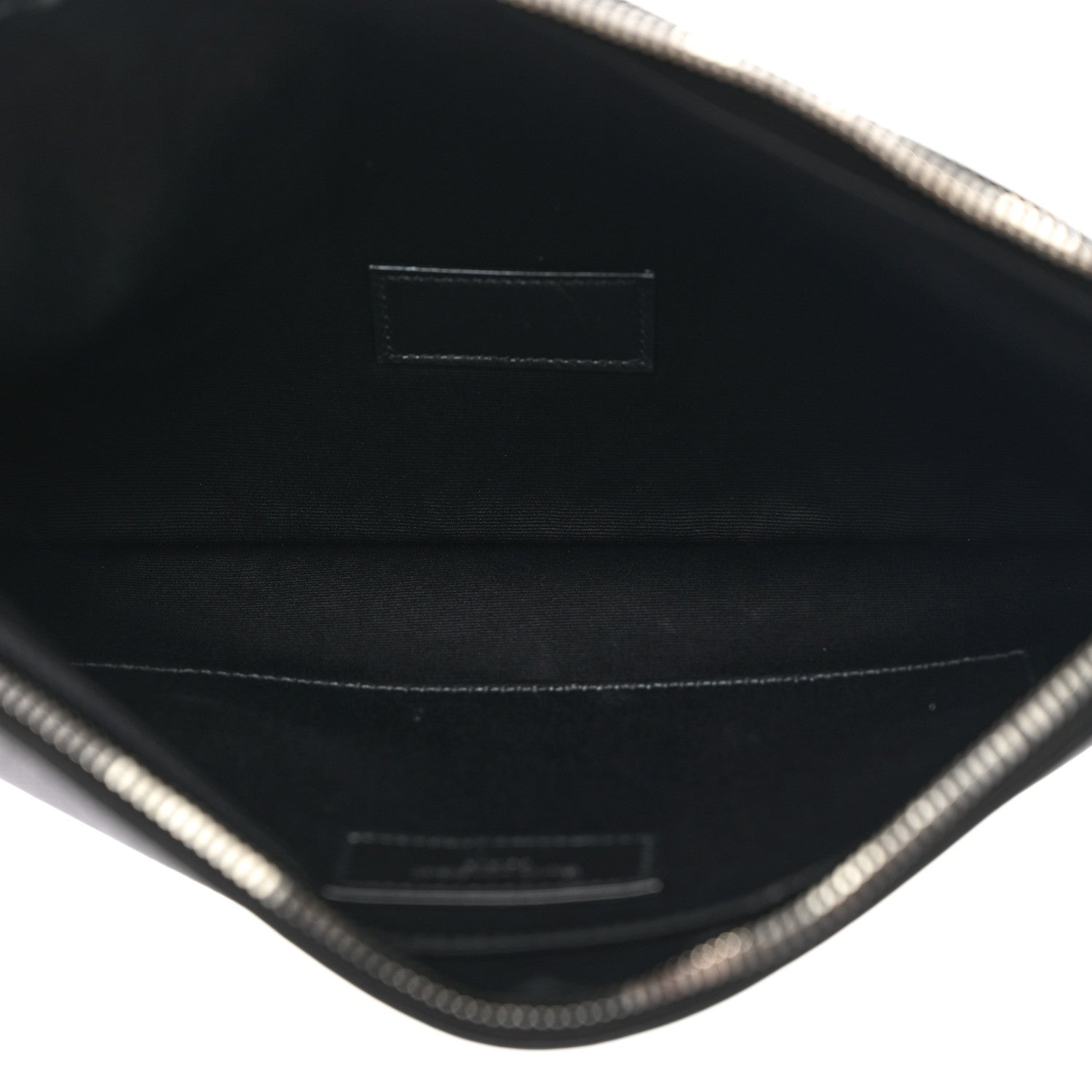 Saint Laurent Linen Canvas Rive Gauche Zipped Pouch Black 5 of 9