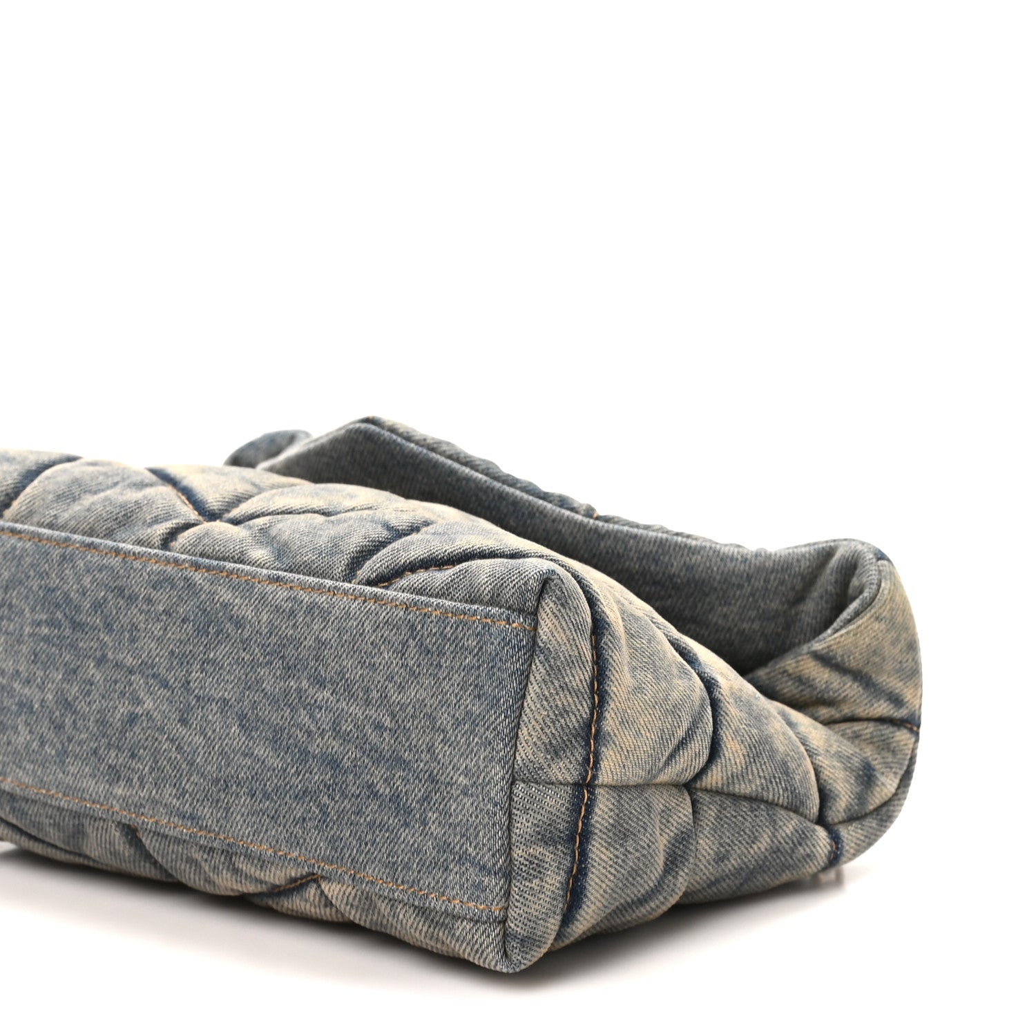 Saint Laurent Denim Quilted Toy Loulou Puffer Monogram Chain Satchel Blue Cinnamon 10 of 10