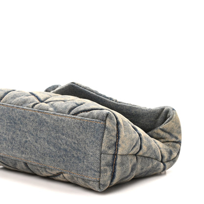 Saint Laurent Denim Quilted Toy Loulou Puffer Monogram Chain Satchel Blue Cinnamon 10 of 10