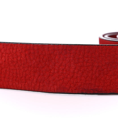 Gucci Nubuck Interlocking G Belt 105 42 Red 6 of 7
