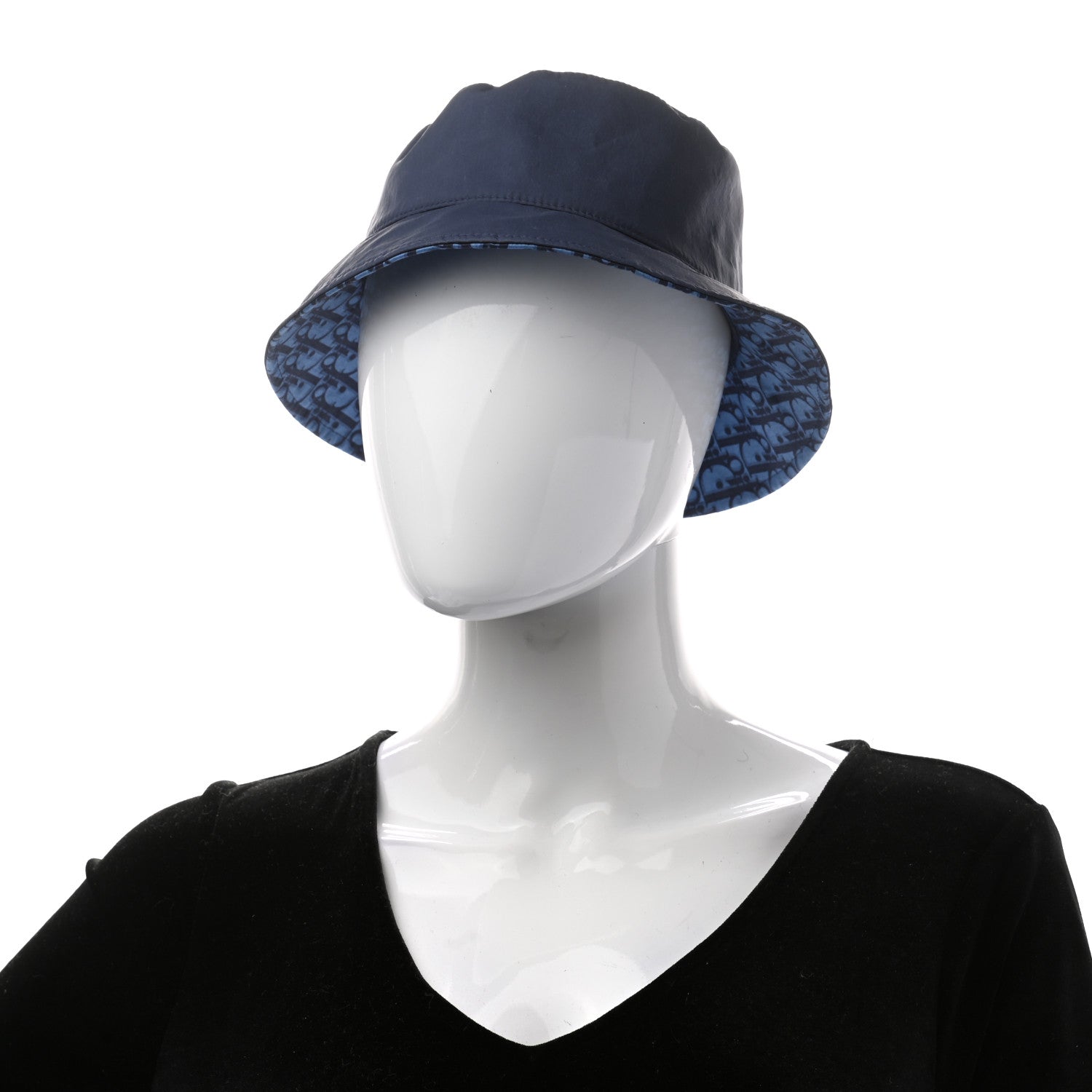 Christian Dior Oblique Childrens Reversible Teddy-D Brim Bucket Hat T4 Blue 2 of 8