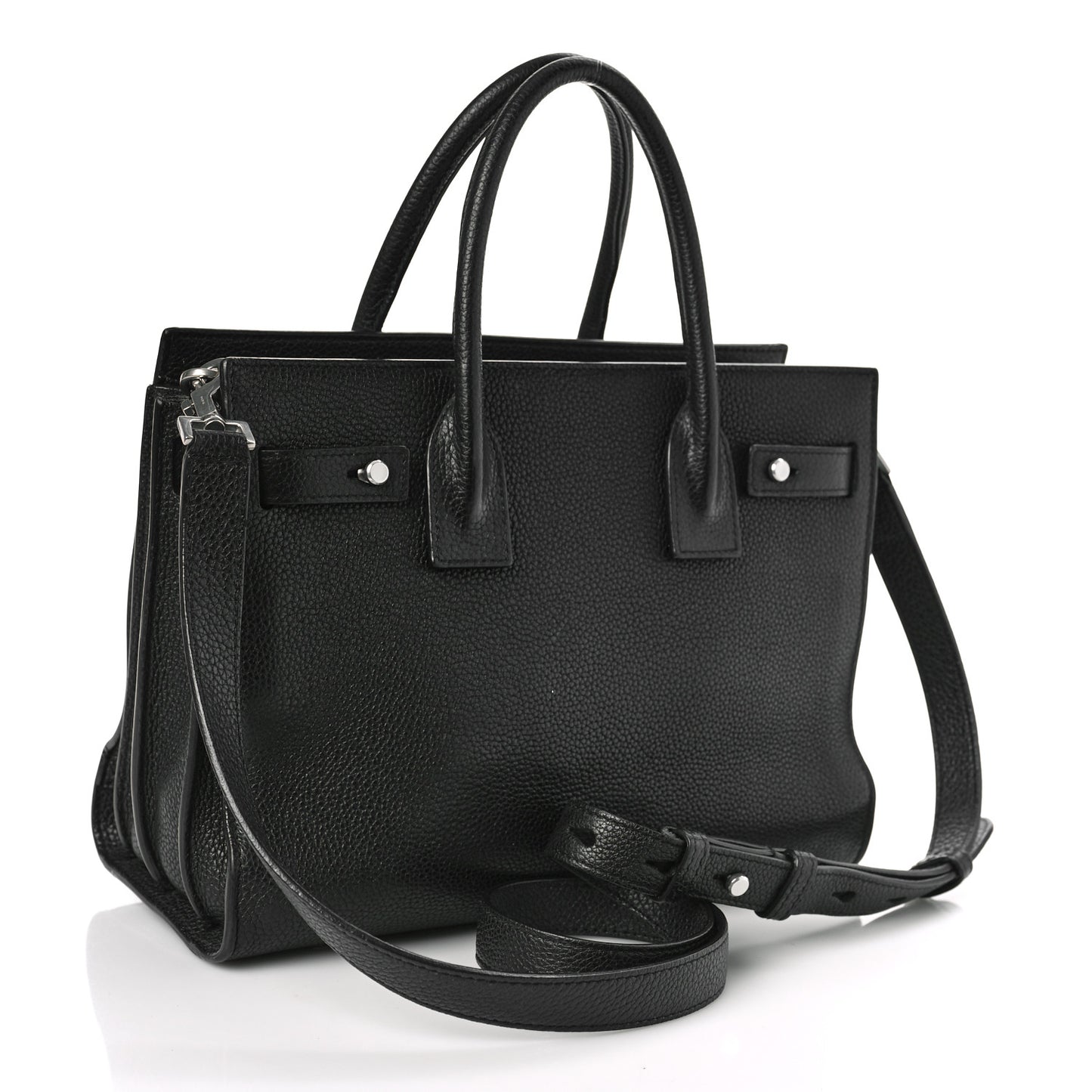 Grained Calfskin Baby Sac De Jour Souple Black