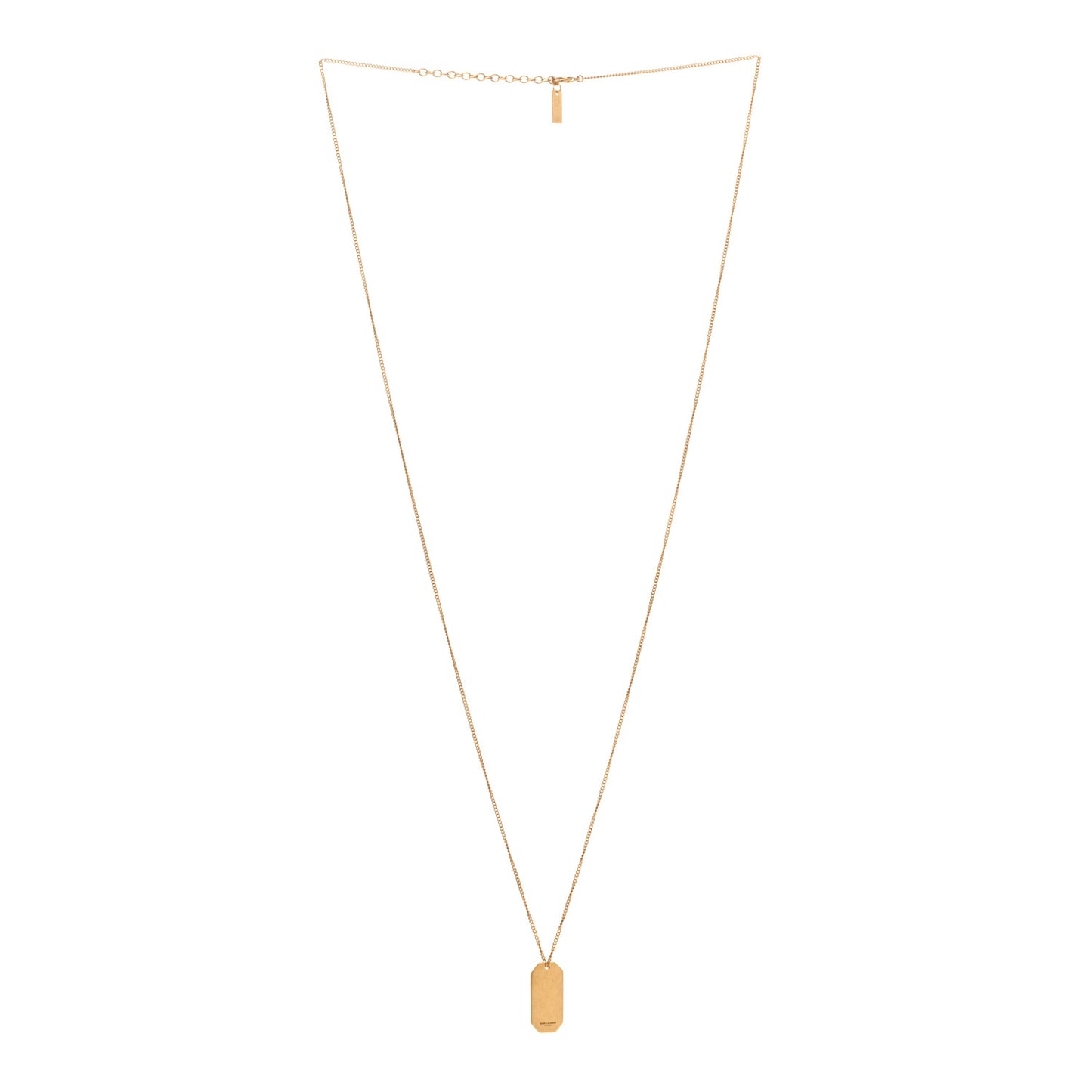 Metal Military Tag Necklace Gold