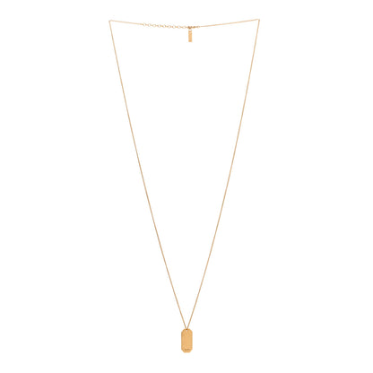 Saint Laurent Metal Military Tag Necklace Gold 3 of 7