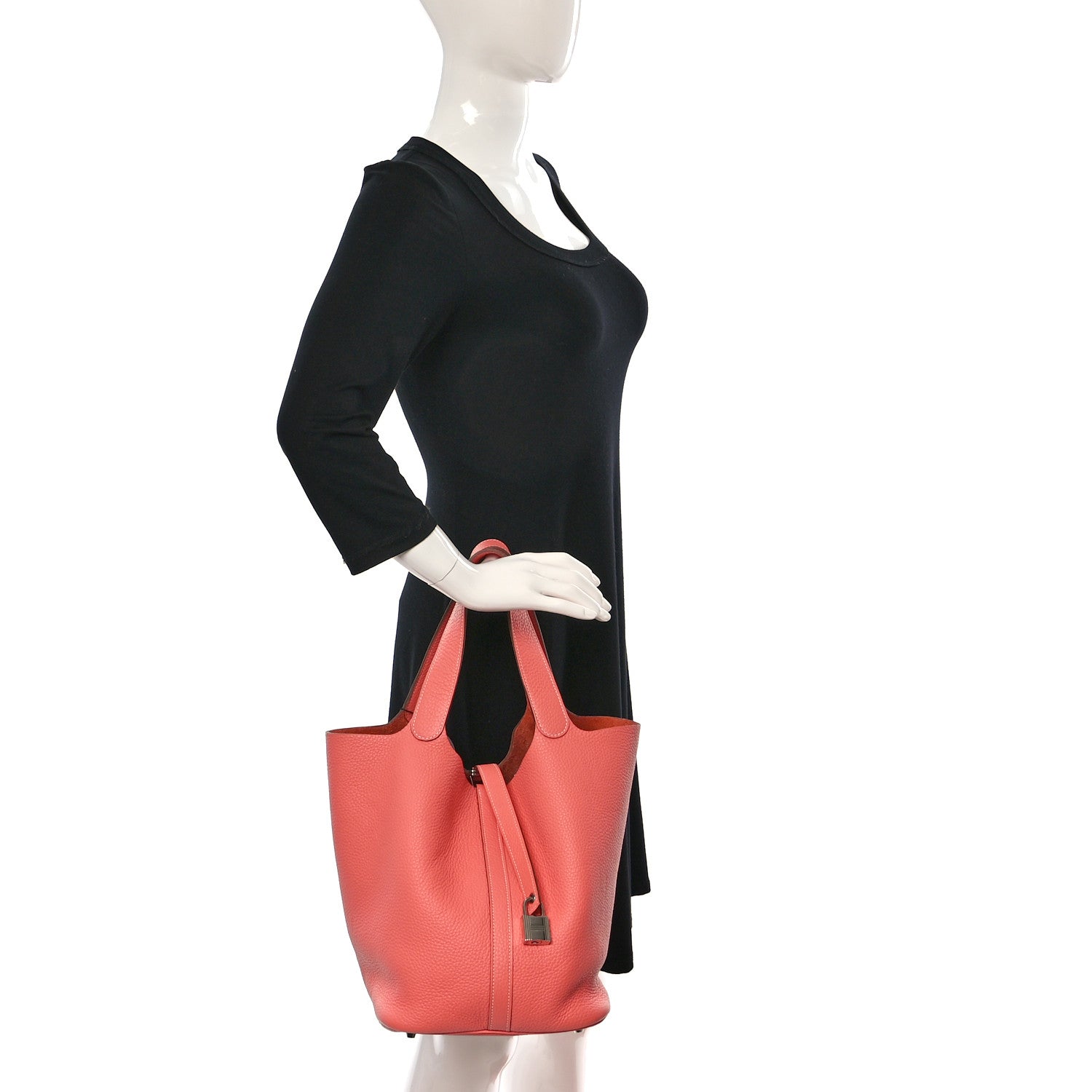 Hermes Taurillon Clemence Picotin 26 GM Crevette 2 of 9