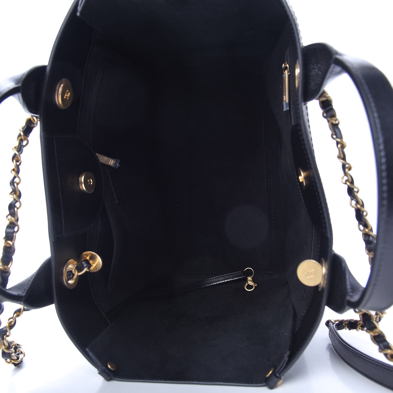 Chanel Caviar Small Studded Deauville Tote Black 5 of 10
