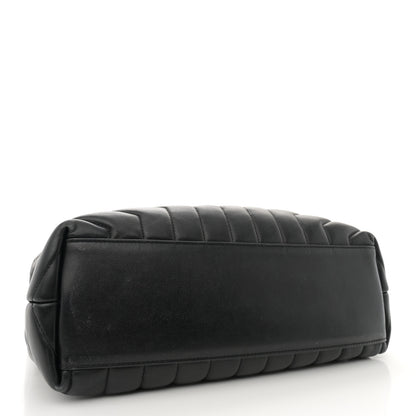 Saint Laurent Calfskin Y Quilted Monogram Medium Loulou Chain Satchel Black 4 of 13