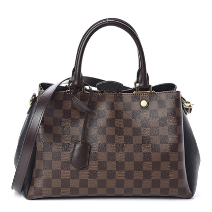 Louis Vuitton Damier Ebene Cuir Taurillon Brittany Black 1 of 9