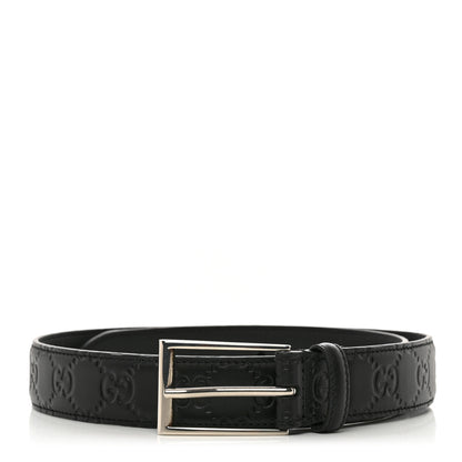 Gucci Guccissima Signature 30mm Belt 75 30 Black 1 of 5