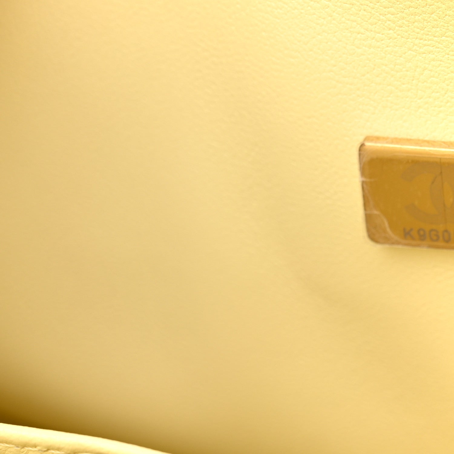 Chanel Cloudy Pearly Goatskin Quilted Medium Double Flap Light Yellow 7 of 13