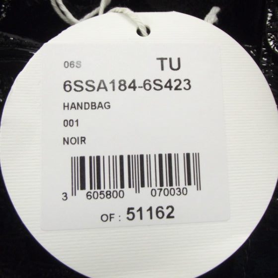 Crinkled Patent Small Betty Shoulder Bag Black