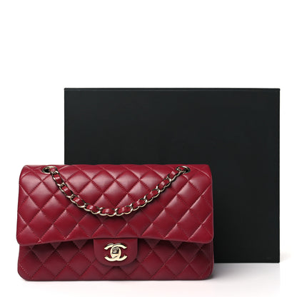 Chanel Lambskin Quilted Medium Double Flap Burgundy 11 of 11