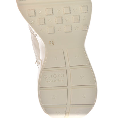 Gucci Calfskin Logo Womens Rhyton Sneakers 37.5 Ivory 7 of 8
