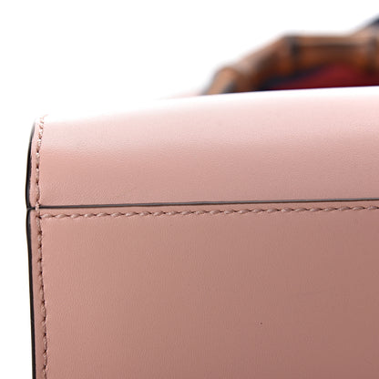 Gucci Nappa Bamboo Web Mini Nymphaea Top Handle Bag Perfect Pink Mystic White 11 of 12
