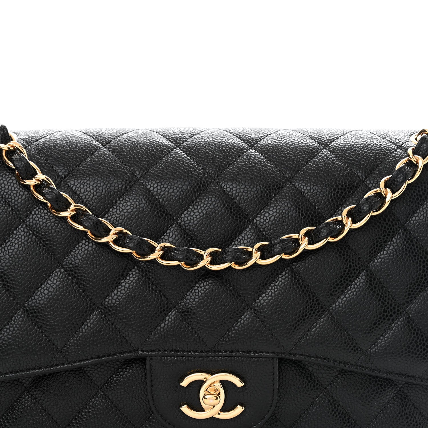 Chanel Caviar Quilted Jumbo Double Flap Black 7 of 10