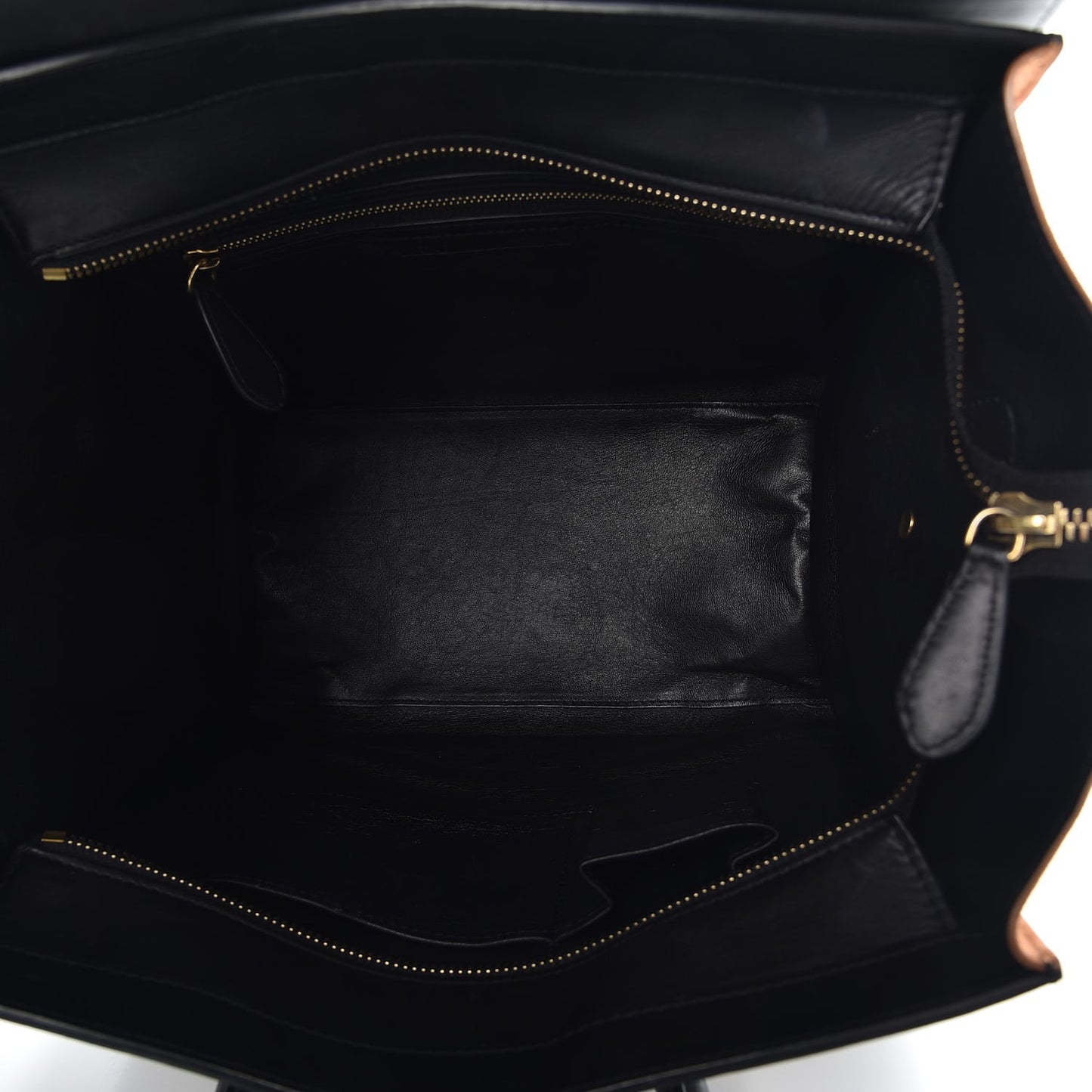 Satin Calfskin Suede Mini Tri-Color Luggage Seashell