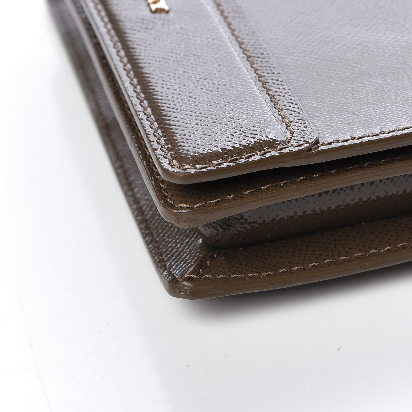 Patent London Crossbody Bag Brown
