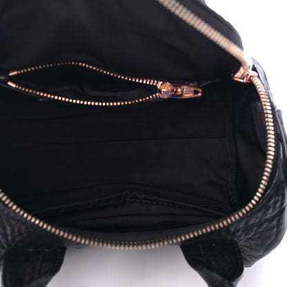 Alexander Wang Pebbled Lambskin Mini Rockie Black Rose Gold Hardware 4 of 5
