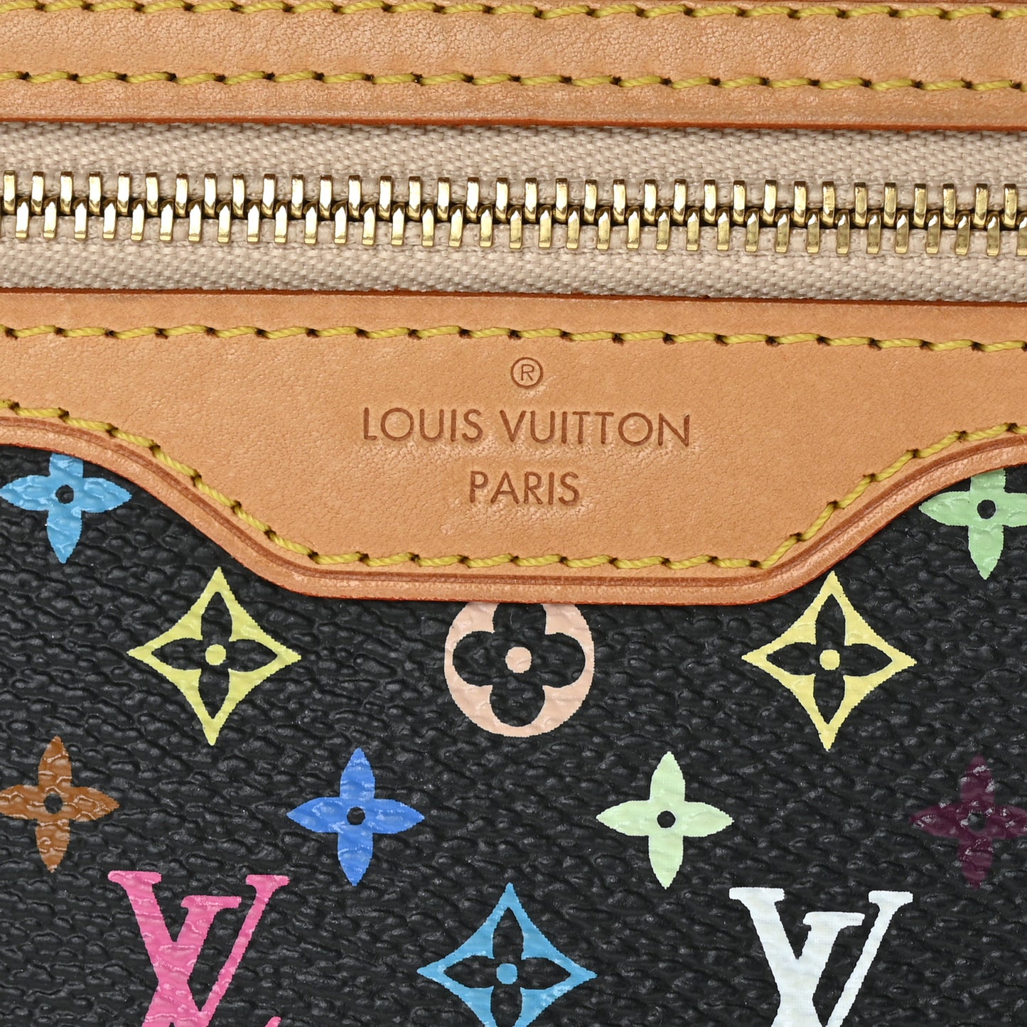 Monogram Multicolor Pochette Plate GM Black