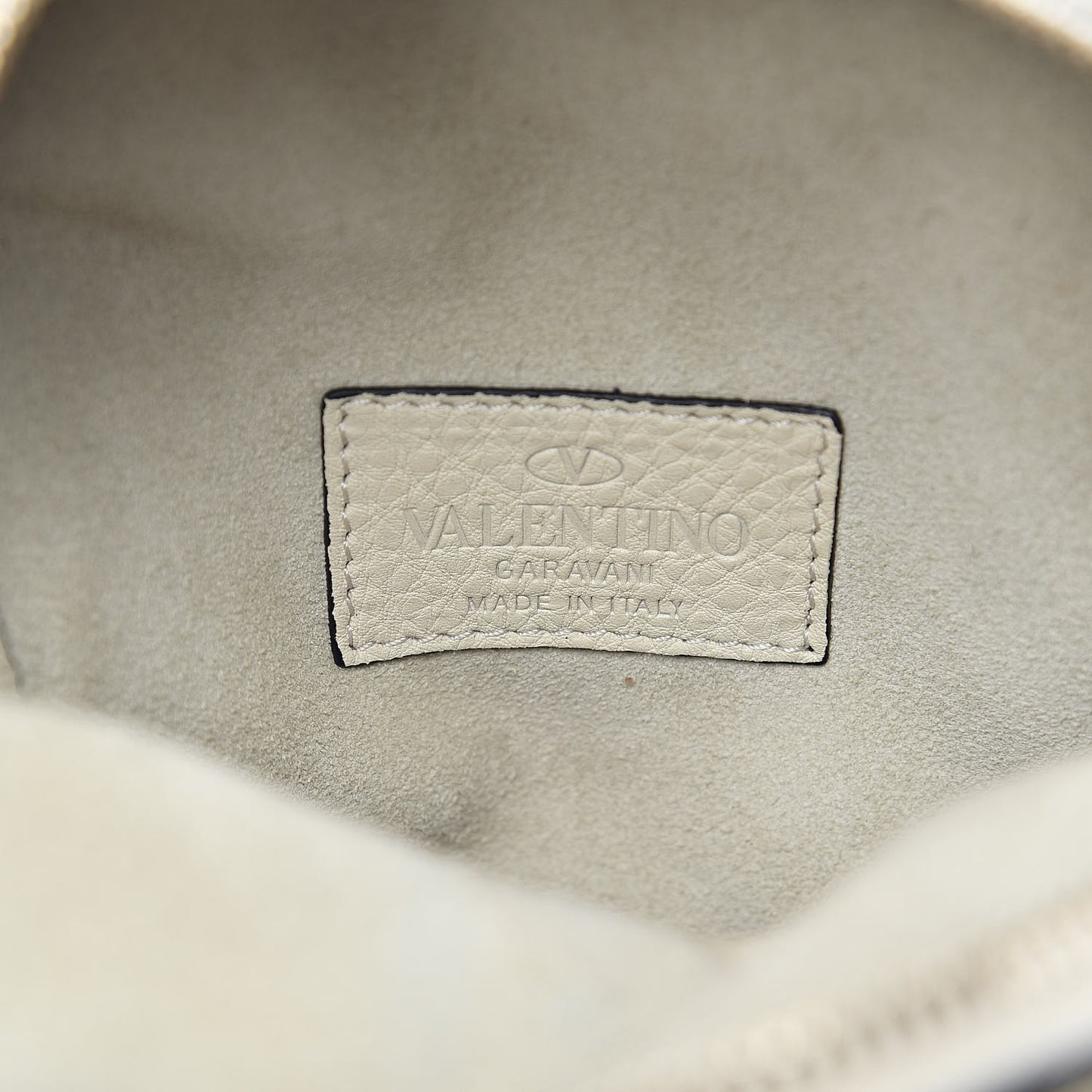 Pebbled Calfskin Mini Rockstud Backpack Ivory