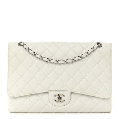 Chanel Caviar Quilted Maxi Single Flap White 1 of 18